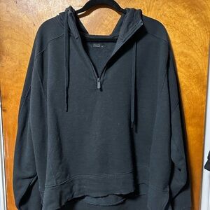 nuuds Black Half-Zip Hoodie